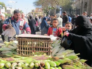 Scène de rue dans le quartier musulman